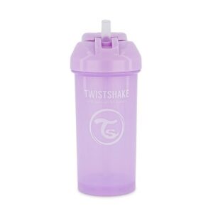 vaso con pajita morado pastel (360 ml)