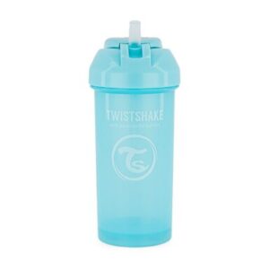 vaso con pajita azul pastel (360 ml)